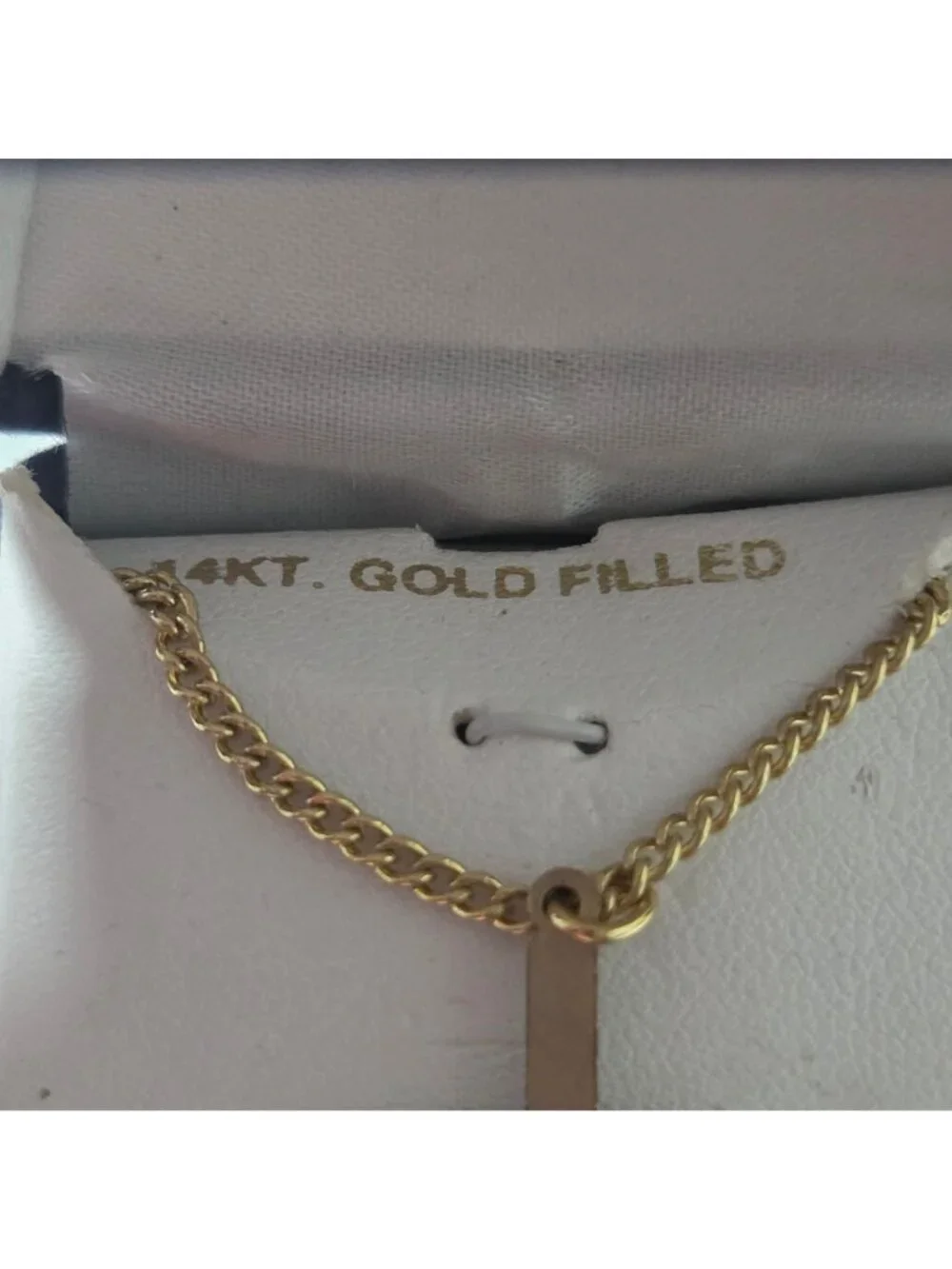 14K Gold Filled Crucifix Pendant Necklace 20 inch Stainless Chain Religious